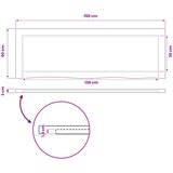 Pravokutni stolni vrh 150 x 50 x 3 cm Pravokutni | shoptok.hr