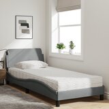  Krevet s madracem Dover svjetlosivi 80x200cm tkanina | shoptok.hr