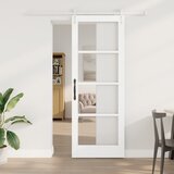vidaXL Klizna vrata s opremom set bijela 78x211 cm čvrsto drvo bor Cijene