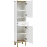 MID.YOU Visoka Omara Padua, Bela, Barva Hrasta | Shoptok.si