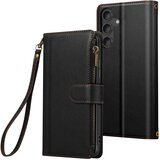 AVIZAR Zadeva Folio za Samsung Galaxy S24 / S25 z zadrgo z odstranljivim ramenskim pasom, ?rna, (5000084985) | Shoptok.si