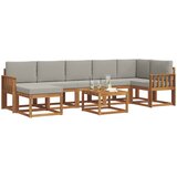  Set vanjskih sofa 8 kom. Prirodna i svijetlo siva | shoptok.hr