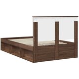  Konstrukcija postelje z vzglavjem Rjav hrast 120 x 190 cm, (5000103819) | Shoptok.si