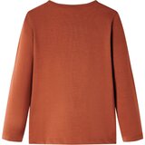  Dječja majica s dugim rukavima boja konjaka 128 | shoptok.hr