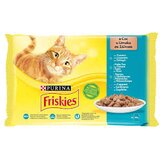 Purina sosići za odrasle mačke friskies, riba, 4x85g