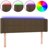  LED uzglavlje tamnosmeđe 147x16x78/88 cm od tkanine | Eponuda.ba