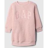 GAP Baby sherpa sweatshirt dress with logo - Girls Cijene
