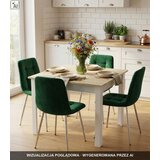 KARA stolica - zeleni baršun / kromirane noge x 1 | shoptok.hr