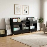  Set medijskih polica 3 kom. Crni hrast 212 x 46 x 112 cm | shoptok.hr