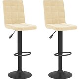 Furnova Barski stolčki 2 kosa krem žamet, (21949183) | Shoptok.si