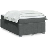 vidaXL Krevet box spring s madracem tamnosivi 120 x 190 cm tkanina | shoptok.hr