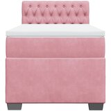 Box spring krevet s madracem ružičasti 90x200 cm baršunasti | shoptok.hr