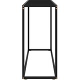  Konzolni stol crni 100 x 35 x 75 cm od kaljenog stakla | Eponuda.ba