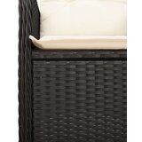 vidaXL 9-dijelni vrtni bistro set od poliratana s jastucima crni | shoptok.hr