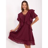 Italy Moda Dress-MI-SK-102128.61-burgundy | shoptok.hr