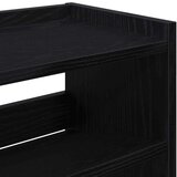 vidaXL Regal za čevlje črn 80x25x62 cm inženirski les | Shoptok.si