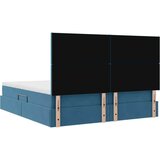  Postelja s shranjevanjem Temno modra 180 x 200 cm Žamet, (5000101315) | Shoptok.si