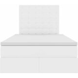  Krevet s od storage Čista bijela 120 x 200 cm Lažna koža | shoptok.hr