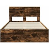  Krevetna konstrukcija s ladicama Dimljeni hrast 120 x 190 cm Smeđa 200 x 123 x 90 cm | Shoptok.si