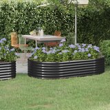 vidaXL visoka greda iz prašno premazanega jekla 175x100x36 cm antracit | Shoptok.si