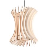 Nice Lamps Viseća svjetiljka u prirodnoj boji s drvenim sjenilom ø 30 cm Menges – Cijene