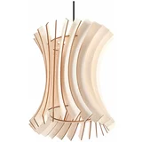 Nice Lamps Viseća svjetiljka u prirodnoj boji s drvenim sjenilom ø 30 cm Menges –