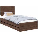  Krevetna konstrukcija Smeđi hrast 75 x 190 cm Inženjersko Drvo | shoptok.hr