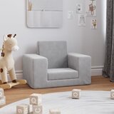  Dječja fotelja svjetlosiva od mekanog pliša | shoptok.hr