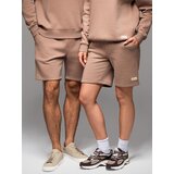 Ombre Unisex sweat shorts with drawstring waistband - brown | Shoptok.si