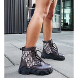 Gemre Brown ankle boots with decorative inscriptions Madelene | ePonuda.com