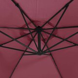  Konzolni suncobran s LED svjetlima 350 cm bordo | shoptok.hr