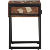 vidaXL Stranska miza Multicolor 35x35x50 cm Masivni les Reclaimed | Shoptok.si