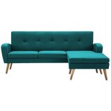  Kutna garnitura s presvlakom od tkanine 186 x 136 x 79 cm zelena | shoptok.hr