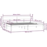  posteljni okvir iz trdne borovine 180x200 cm uk super king, (20601715) | Shoptok.si