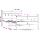  Metalni okvir kreveta bez madraca boja hrasta 120x200 cm | shoptok.hr