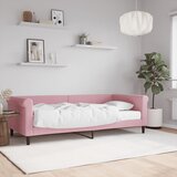  Dnevni krevet s madracem ružičasti 90 x 200 cm baršunasti | Eponuda.com