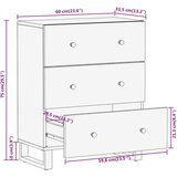 Bočni ormarići 2 kom smeđe-crni 60x33 5x75cm masivno drvo manga | shoptok.hr
