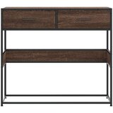 vidaXL Konzolni stol boja hrasta 90x35x80 cm konstruirano drvo | shoptok.hr