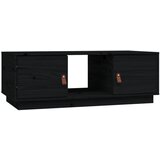 The Living Store Klubska mizica črna 100x50x35 cm trdna borovina - Klubska Mizica, (21421327) | Shoptok.si