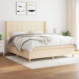 Maison Chic Box spring postelja - Vzmetna postelja z vzmetnico krem 180x200 cm blago SL21096, (21880438) | Shoptok.si