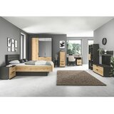 XORA Postelja Endora, Barva Hrasta, Barva Grafita, 100x200 Slike