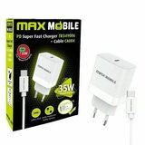 Maxmobi KUĆNI PUNJAČ PD SUPER FAST CHARGE 2U1 TYPE C+KABEL, TR349006 35W | shoptok.hr