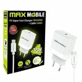 KUĆNI PUNJAČ PD SUPER FAST CHARGE 2U1 TYPE C+KABEL, TR349006 35W