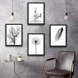Wallity dekorativna slika u okviru (4 komada) white running horse set Cene