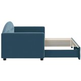  Dnevni krevet na razvlačenje plavi 80 x 200 cm baršunasti | shoptok.hr