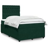 Box spring krevet s madracem tamnozeleni 120x200 cm baršunasti | shoptok.hr