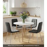 KARA stolica - tamno sivi baršun / kromirane noge x 3 | shoptok.hr
