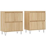 Maison Chic Komoda - Predalnik 2 kosa sonoma hrast inženirski les, (21718857) | Shoptok.si