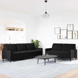  2-dijelni set sofa s jastucima crni baršunasti | shoptok.hr