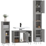  3-dijelni set kupaonskog namještaja siva boja hrasta drveni | shoptok.hr